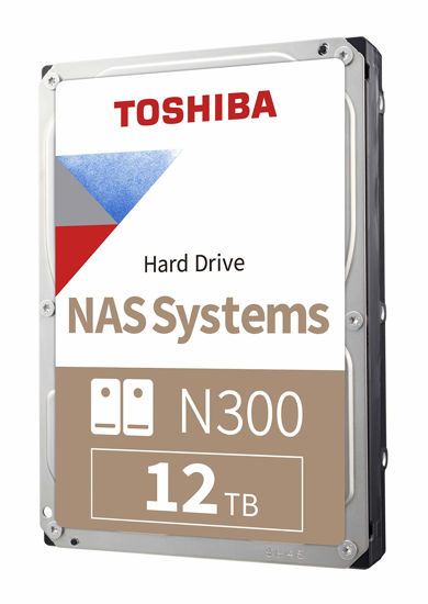 Picture of Toshiba N300 12TB NAS 3.5-Inch Internal Hard Drive - CMR SATA 6 Gb/s 7200 RPM 256 MB Cache - HDWG21CXZSTA