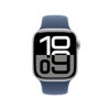 Picture of Apple Watch Series 10 [GPS 42mm case] Smartwatch with Silver Aluminium Case with Denim Sport Band - M/L. Fitness Tracker, ECG App, Always-On Retina Display, Water Resistant
