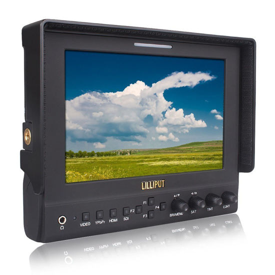 Picture of 2014 newest Lilliput 663/S2 HMDI Output 7"LED Monitor 1280x800 IPS 800:1 Contrast with Suit Case+folding Sun Shade Cover for DV DSLR Video Camera Such As Canon 500D 600D 1100D 60D 5DII SONY Camera
