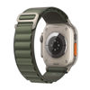 Picture of Apple Watch Ultra [GPS + Cellular 49mm] Titanium Case with Green Alpine Loop, Large (Renewed)