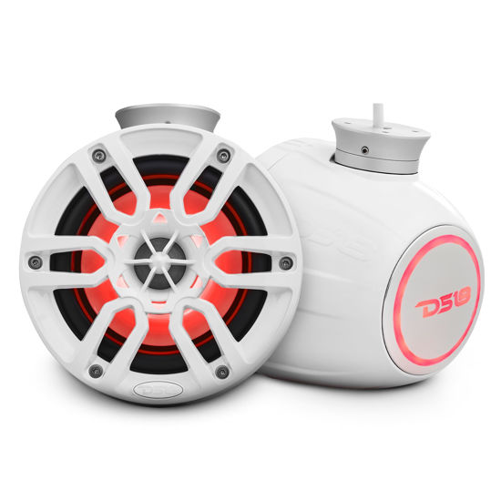 Picture of DS18 NXL-PS6W 2-Way Wakeboard Tower Speakers with Integrated RGB Lights - 300 MAX - Perfect for Jet Skies, Ideal for ATV, UTV, Jeep, Side by Side, Marine,RZR
