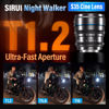 Picture of SIRUI Night Walker 16mm T1.2 S35 Wide Angle Cine Lens, Large Aperture Manual Focus Lens (MS16R-G, RF Mount, Metal Grey)