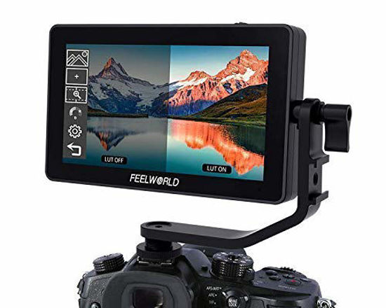 Picture of FEELWORLD F6 Plus 5.5 Inch 3D Touch Screen IPS FHD1920x1080 Support 4K HDMI Field Monitor On DSLR Camera DC and Type-C Input with Tilt Arm (Standard)