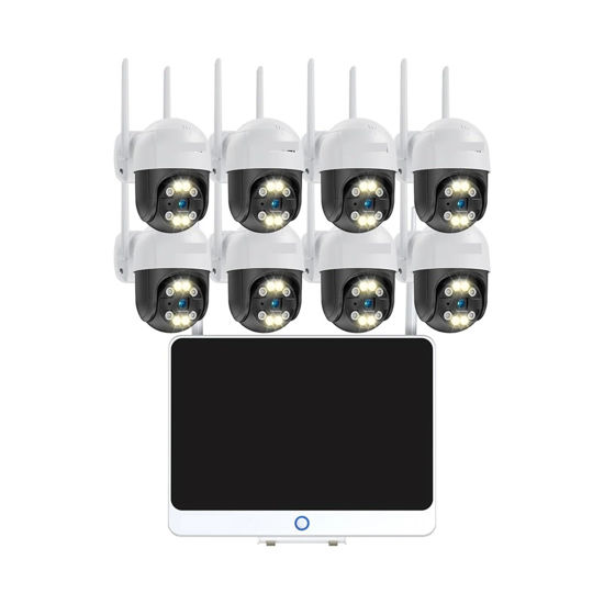Picture of QDVOPHZA 3MP Wireless PTZ Camera System 12.5 Inch LCD Monitor 2K HD WiFi IP Security Cameras 8CH CCTV Set Video Surveillance Kit(None,3MP 8Cam and Monitor)