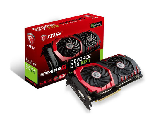 Picture of MSI Gaming GeForce GTX 1070 8GB GDDR5 SLI DirectX 12 VR Ready Graphics Card (GTX 1070 GAMING X 8G)