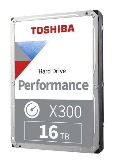 Picture of Toshiba X300 16TB Performance & Gaming 3.5-Inch Internal Hard Drive - CMR SATA 6 GB/s 7200 RPM 512 MB Cache - HDWR31GXZSTA