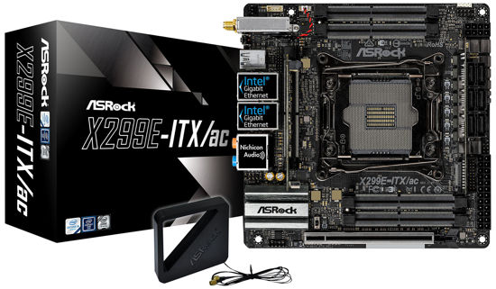 Picture of ASRock MB X299E-ITX AC X-Series X299 DDR4 64GB PCIE SATA USB 3.1 2T2R mITX RTL (X299E-ITX/AC)