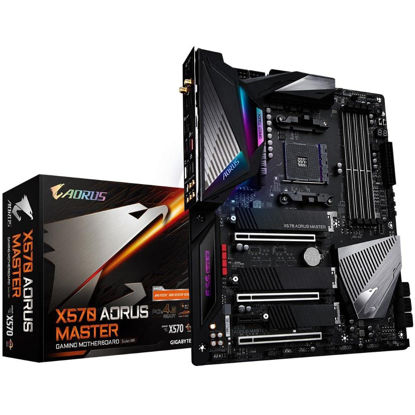 Picture of GIGABYTE X570 AORUS Master (AMD Ryzen 3000/X570/ATX/PCIe4.0/DDR4/USB3.1/ESS 9118 Sabre HiFi DAC/Fins-Array Heatsink/RGB Fusion 2.0/3xM.2 Thermal Guard/Gaming Motherboard)