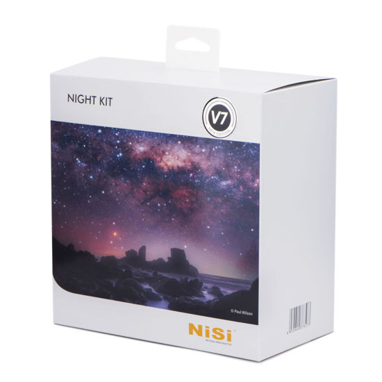 Picture of NiSi V7 Night Kit | 100mm Square Filter Holder, 82mm Ring with Integrated True Color CPL, 3 Adapter Rings, Includes Natural Night and Star Soft Filters | Long-Exposure, Night and Astro Photography