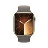 Picture of Apple Watch Series 9 [GPS + Cellular, 45mm] - Gold Stainless Steel Case with Clay Sport Band, S/M (Renewed)