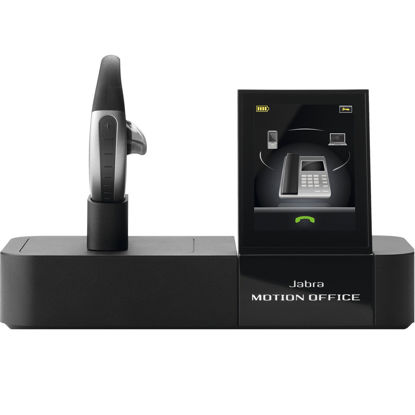 Picture of Jabra Motion Office Bluetooth Headset with Touch Screen Base for Desk Phone, VoIP Softphone, Mobile Phones and Tablets