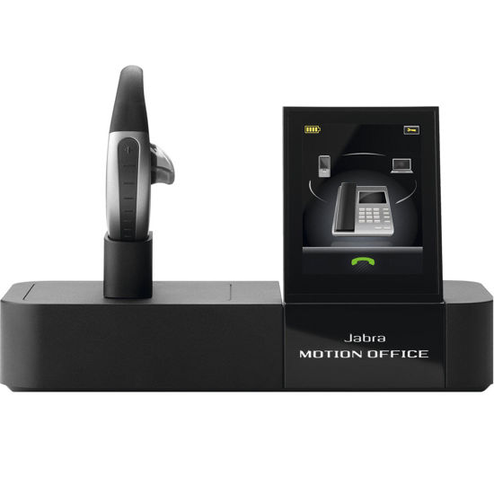 Picture of Jabra Motion Office Bluetooth Headset with Touch Screen Base for Desk Phone, VoIP Softphone, Mobile Phones and Tablets