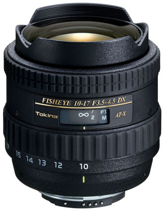 Picture of Tokina at-X 107 DX Fisheye Zoom Lens 10-17mm F3.5-4.5 (IF) for Canon APS-C Compatible