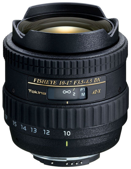 Picture of Tokina at-X 107 DX Fisheye Zoom Lens 10-17mm F3.5-4.5 (IF) for Canon APS-C Compatible