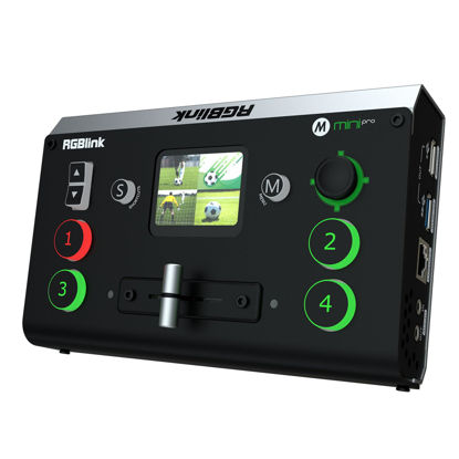Picture of RGBlink Mini-pro Video Switcher with 4 x 4K HDMI Inputs 1HDMI/USB3.0 Outputs Multi Camera Video Mixer Switcher with 2 Inch Touch Screen Ideal for Live Streaming Worship Gamers Live Events