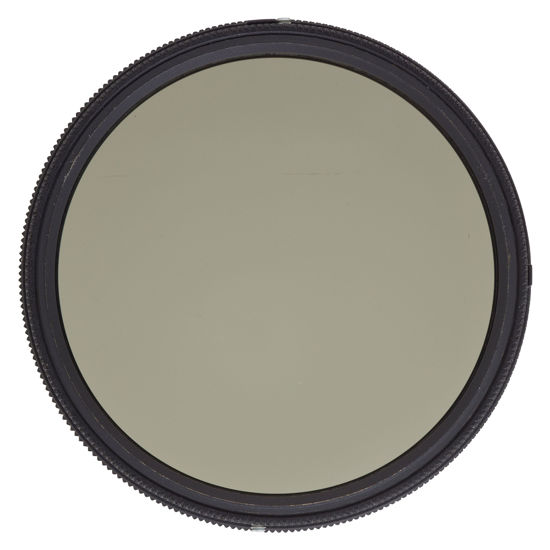 Picture of Heliopan 82mm Variable Gray Neutral Density Filter (708290) with specialty Schott glass in floating brass ring