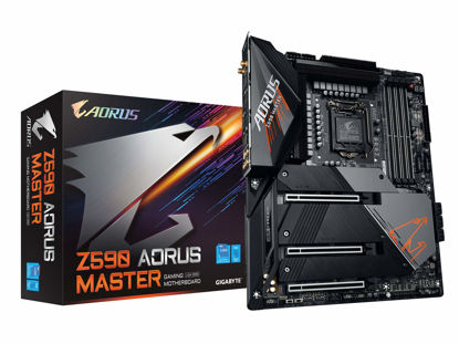 Picture of GIGABYTE Z590 AORUS Master (LGA 1200/Intel Z590/ATX/Triple M.2/PCIe 4.0/USB 3.2 Gen2X2 Type-C/Intel WiFi 6E/AQUANTIA 10GbE LAN/Gaming Motherboard)