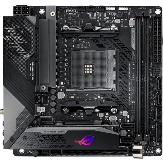 Picture of ASUS ROG Strix X570-I Gaming, X570 Mini-ITX Gaming Motherboard, AMD Ryzen 3000 with PCIe 4.0, WiFi 6 (802.11ax), Intel Gigabit Ethernet, SATA 6Gb/s