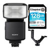 Picture of Sony HVL-F60RM2 Wireless Radio Flash Bundle with 128GB SD Card and Triple Shoe Bracket (3 Items)