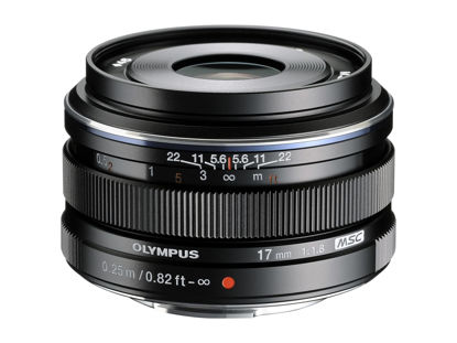 Picture of OM SYSTEM OLYMPUS M.Zuiko Digital 17mm F1.8 Black For Micro Four Thirds System Camera, Compact Design, Beautiful Bokeh, Bright