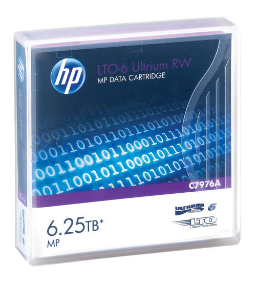 Picture of 20 Pack- HP C7976A LTO-6 Tapes 2.5TB/ 63TB , Part # C79765A