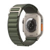 Picture of Apple Watch Ultra [GPS + Cellular 49mm] Titanium Case with Green Alpine Loop, Small (Renewed)