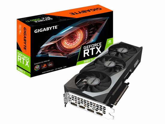 Picture of Gigabyte GeForce RTX 3060 Ti Gaming OC PRO 8G Graphics Card, 3X WINDFORCE Fans, 8GB 256-Bit GDDR6, GV-N306TGAMINGOC PRO-8GD Video Card