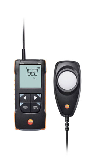 Picture of Testo 545 Digital Lux Meter - Light Meter Handheld for Light Illuminance Measurement in Workplaces - Range of up to 100,000 Lux - Luxometer with App Compatibility