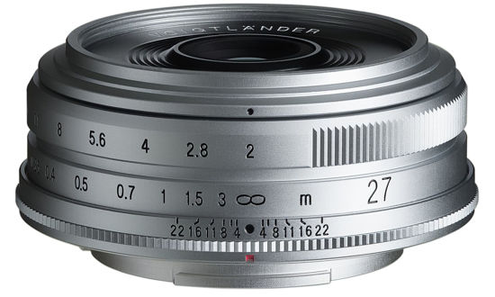 Picture of Voigtlander X 27mm F2 Ultron Siver Lens Compatible with Fuji X Cameras