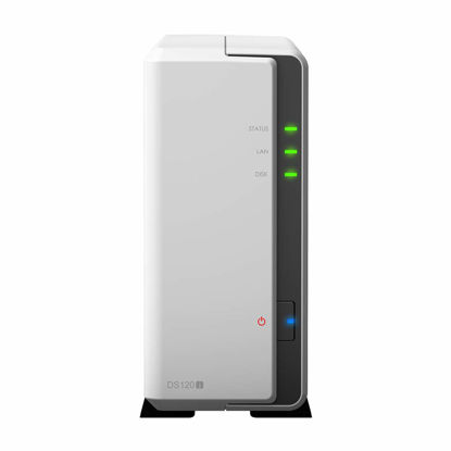 Picture of Synology DiskStation DS120j NAS Server with Armada 800MHz CPU, 512MB Memory, 16TB HDD Storage, 1 x 1GbE LAN Port, DSM Operating System
