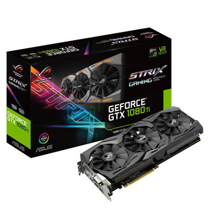 Picture of ASUS ROG STRIX GeForce GTX 1080 TI 11GB VR Ready 5K HD Gaming Graphics Card (ROG-STRIX-GTX1080TI-11G-GAMING)