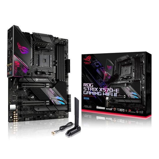Picture of ASUS ROG Strix X570-E Gaming WiFi II AMD AM4 X570S ATX Gaming Motherboard (PCIe 4.0, Passive PCH Heatsink, 12+4 Power Stages, WiFi 6E, 2.5 Gb LAN,USB 3.2 Gen 2 Type C and Aura Sync RGB