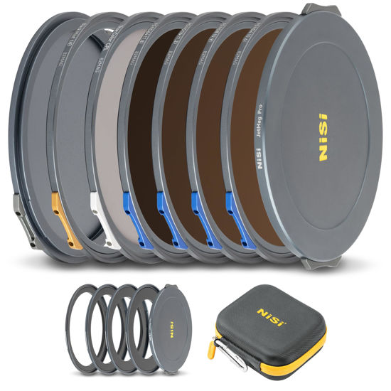 Picture of NiSi JetMag Pro 82MAG Cinema Kit - Magnetic Lens Filters FS Neutral Density (ND4/ND8/ND16/ND64), True Color CPL, Black Mist 1/8, Adapters (67mm/72mm/77mm/82mm), Protective Caps and Caddy Case