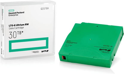 Picture of 10 Pack Q2078A- HP LTO Ultrium 8, 12TB/ 30TB, Part # Q2078A- 10 HP LTO-8 Tapes