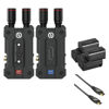 Picture of Hollyland Mars 4K Wireless Video Transmission System Bundle with GVM NP-F750 4400mAh Batteries Plus Chargers and HDMI Cable 6'