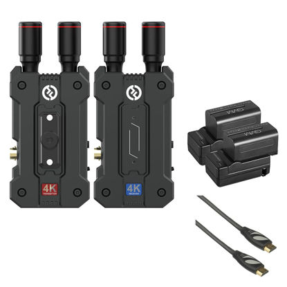 Picture of Hollyland Mars 4K Wireless Video Transmission System Bundle with GVM NP-F750 4400mAh Batteries Plus Chargers and HDMI Cable 6'