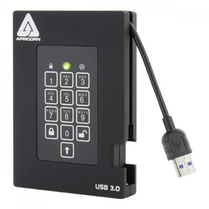 Picture of Apricorn 2TB Aegis Fortress FIPS 140-2 Level 2 Validated 256-Bit Encrypted USB 3 External SSD (A25-3PL256-S2000F)