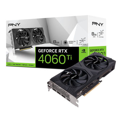 Picture of PNY GeForce RTX™ 4060 Ti 8GB Verto™ Dual Fan Graphics Card DLSS 3 (128-bit, PCIe 4.0, GDDR6, HDMI/DisplayPort, Supports 4k, 2 Slot)