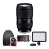 Picture of Tamron 28-75mm f/2.8 Di III VXD G2 Lens for Sony E Mount Cameras with 1400 Lumens LED Video Light, Photo & Video Backpack, 3 Piece Lens Filter Kit