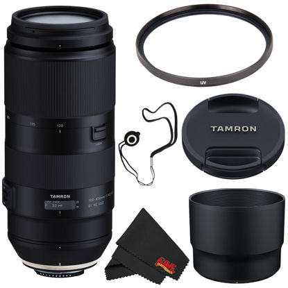 Picture of Tamron 100-400mm f/4.5-6.3 Di VC USD Lens for Nikon F AFA035N-700 (International Model) + 67mm UV Filter + Lens Cap Keeper + Microfiber Cloth Bundle