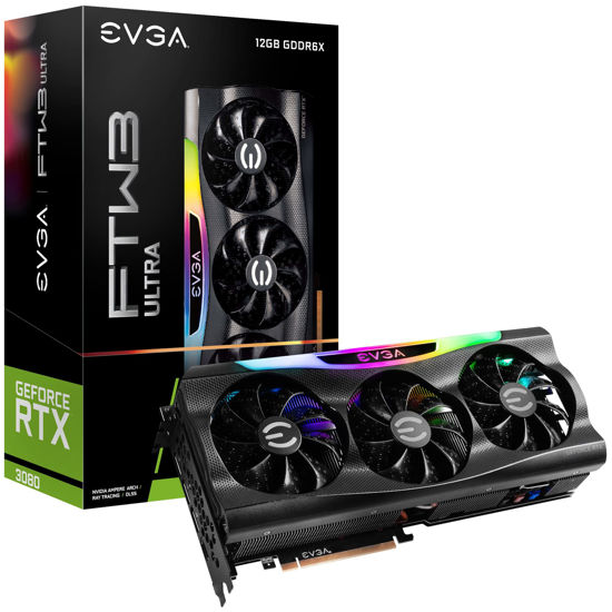 Picture of EVGA GeForce RTX 3080 FTW3 Ultra Gaming, 12G-P5-4877-KL, 12GB GDDR6X, iCX3 Technology, ARGB LED, Metal Backplate, LHR
