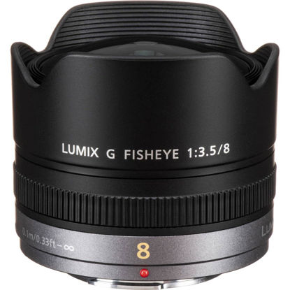 Picture of PANASONIC LUMIX G FISHEYE Lens, 8MM, F3.5, MIRRORLESS Micro Four Thirds, H-F008 (USA Black)