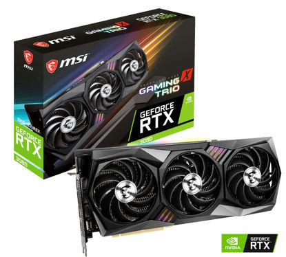 Picture of MSI Gaming GeForce RTX 3080 10GB GDRR6X 320-Bit HDMI/DP Nvlink Tri-Frozr 2 Ampere Architecture OC Graphics Card (RTX 3080 GAMING X TRIO 10G)