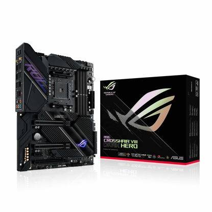 Picture of ASUS ROG Crosshair VIII Dark Hero AMD AM4 X570S Zen 3 Ryzen 5000 & 3rd Gen Ryzen ATX Gaming Motherboard (PCIe 4.0, 14+2 Ti Power Stages, PCH Heatsink, Wi-Fi 6, 2.5 Gbps LAN, USB 3.2 Gen 2 Type-C