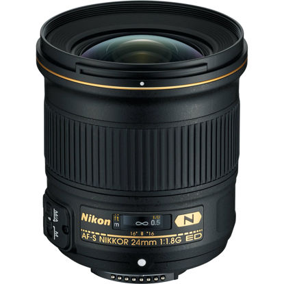 Picture of Nikon AF-S FX NIKKOR 24mm f/1.8G ED Fixed Lens with Auto Focus for Nikon DSLR Cameras