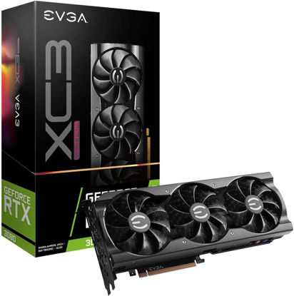 Picture of EVGA GeForce RTX 3080 XC3 Ultra Gaming, 10G-P5-3885-KL, 10GB GDDR6X, iCX3 Cooling, ARGB LED, Metal Backplate, LHR