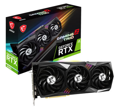 Picture of MSI Gaming GeForce RTX 3080 LHR 12GB GDRR6X 384-Bit HDMI/DP Nvlink Torx Fan 4 RGB Ampere Architecture OC Graphics Card (RTX 3080 Gaming Z Trio 12G LHR)