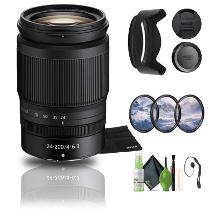 Picture of Nikon NIKKOR Z 24-200mm f/4-6.3 VR Telephoto Zoom Lens Z Cameras (20092) + Filter Kit + Cap Keeper + Cleaning Kit
