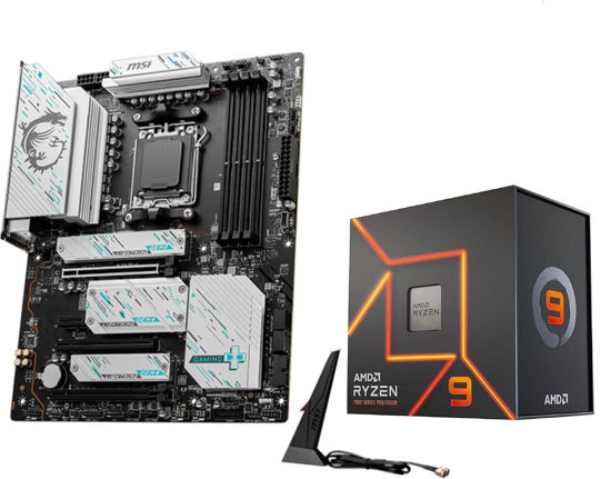 Picture of Micro Center AMD Ryzen 9 7950X CPU Processor with MSI X670E Gaming Plus Motherboard, AM5 Socket, DDR5, PCIe 5.0, WiFi 6E