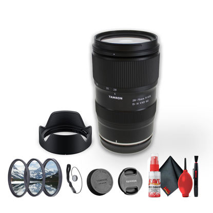 Picture of Tamron 28-75mm f/2.8 Di III VXD G2 Lens for (Nikon Z) Mirrorless Cameras (AFA063Z700) + Filter Kit + Cap Keeper + Cleaning Kit